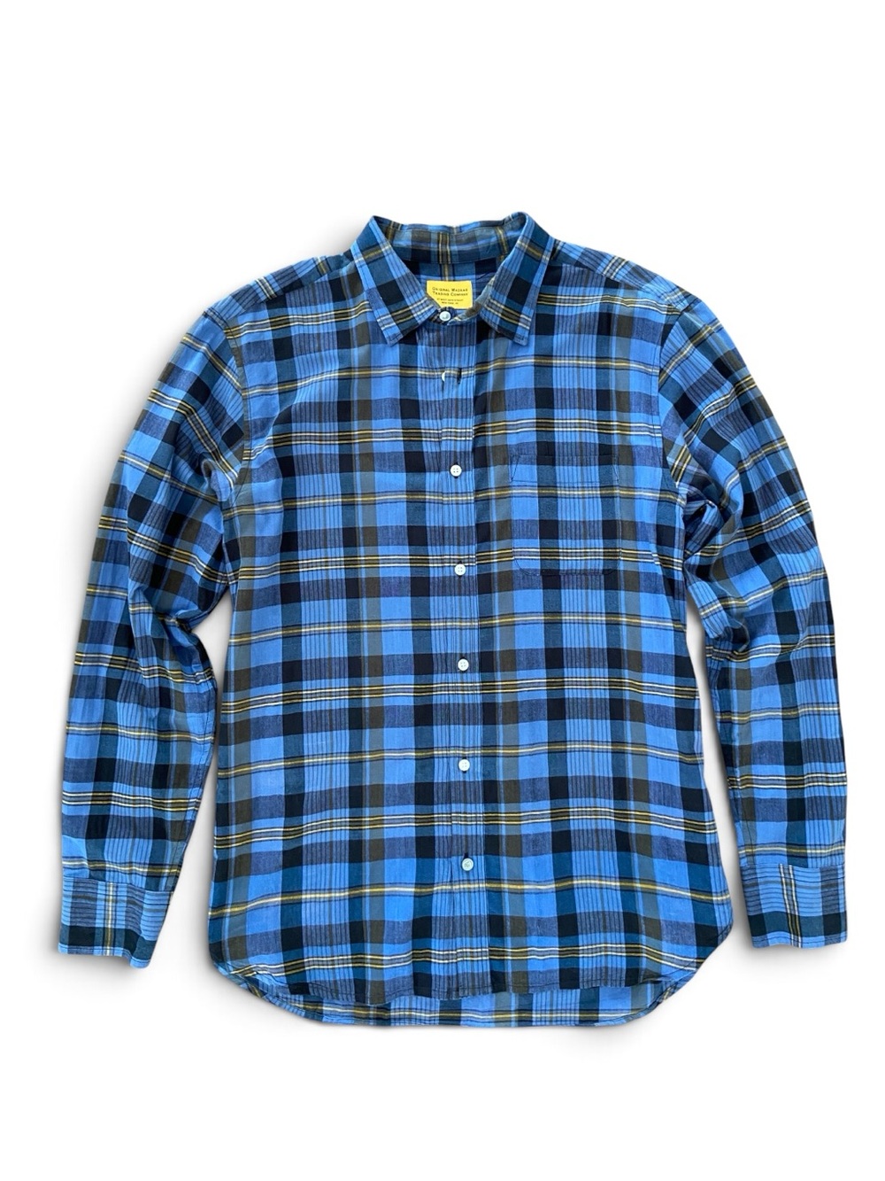 OMTC Original Madras Trading Co Plaid Button Down Shirt